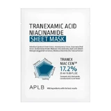 APLB Tranexamic Acid Niacinamide Sheet Mask, brightening sheet mask with tranexamic acid and niacinamide, 25 ml