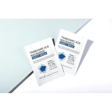 APLB Tranexaminezuur Niacinamide Sheet Mask, verhelderend bladmasker met tranexaminezuur en niacinamide, 25 ml
