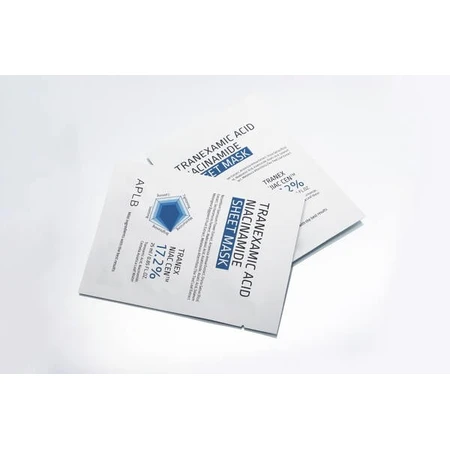 APLB Tranexaminezuur Niacinamide Sheet Mask, verhelderend bladmasker met tranexaminezuur en niacinamide, 25 ml