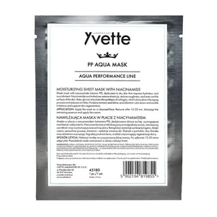 Yvette PP Aqua Mask, vochtinbrengend masker met niacinamide, 1 st.