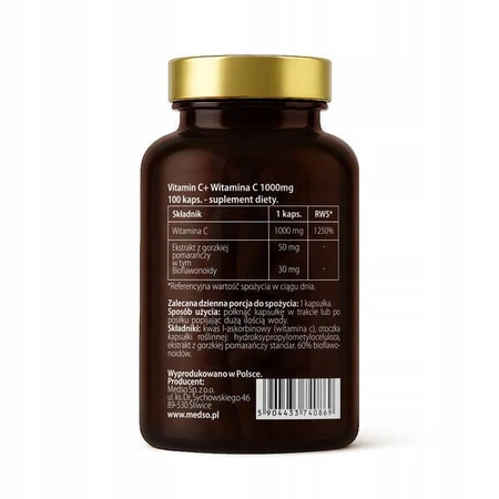 Medso Vitamin C+ 1000 mg, hard capsules, 100 pcs.