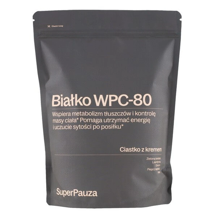 SuperPause Protein WPC-80 Super burn, Pulver, Geschmack Kuchen mit Sahne, 750 g