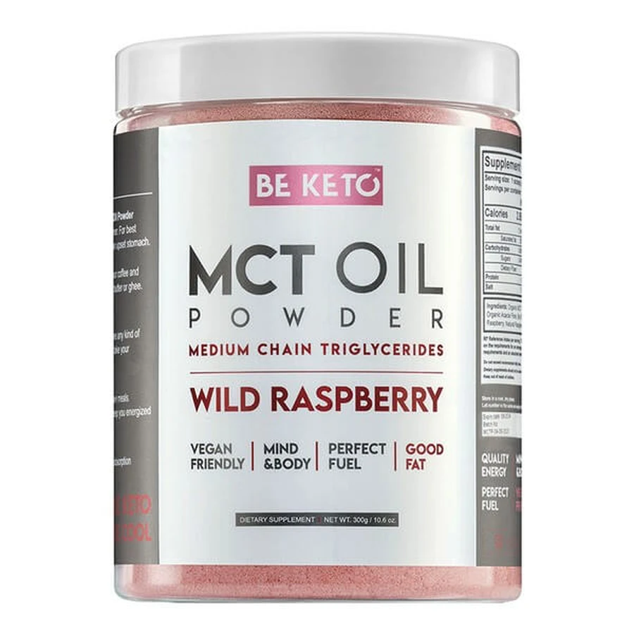 BeKeto, huile MCT en poudre, framboise sauvage, 300 g