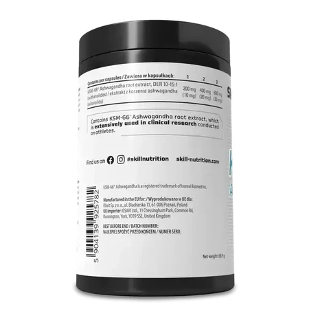 Skill Nutrition KSM-66 Ashwagandha, Kapseln, 180 Stk.