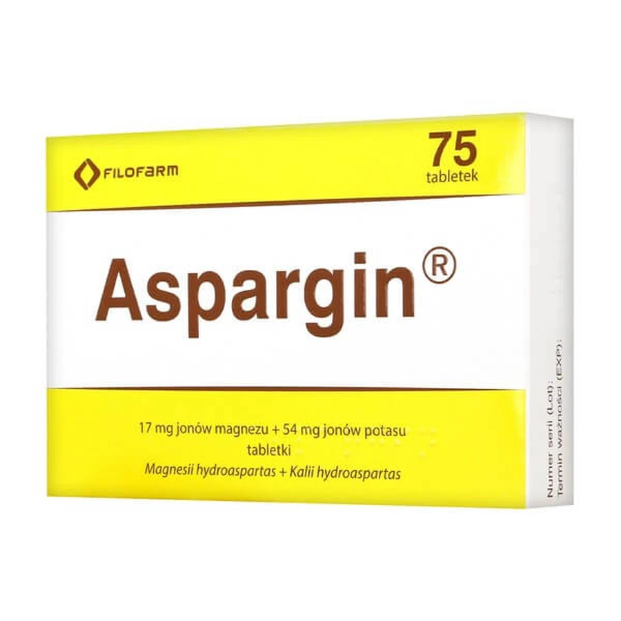 Set van 2x Aspargin, 250 mg + 250 mg, tabletten, 75 stuks.