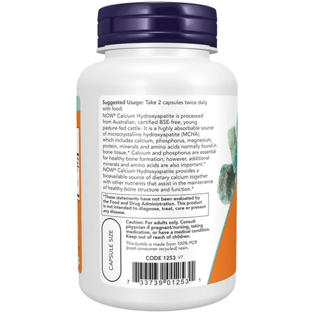 Now Foods Calcium-Hydroxylapatit, Kapseln, 120 Stück.