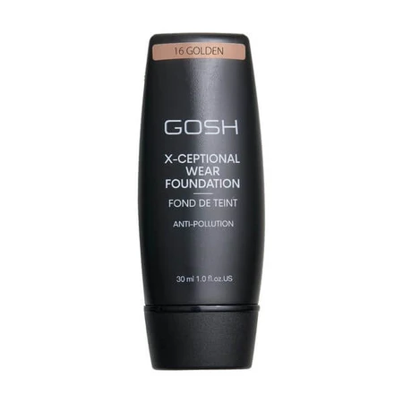 Gosh X-Ceptional Wear, base de maquillaje de larga duración, 16 Golden, 35 ml.