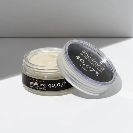 Snailmed, crema facial antiedad de perla negra con moco de caracol natural y ácido hialurónico, 50 ml