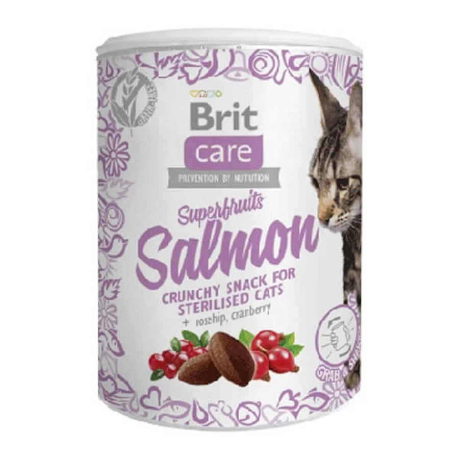 Brit Care Cat Snack Superfruits Salmon, cat treat, 100 g
