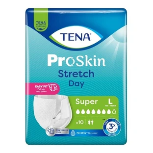 Tena Stretch ProSkin Super Day, Tageswindeln, Größe L, 10 Stück.
