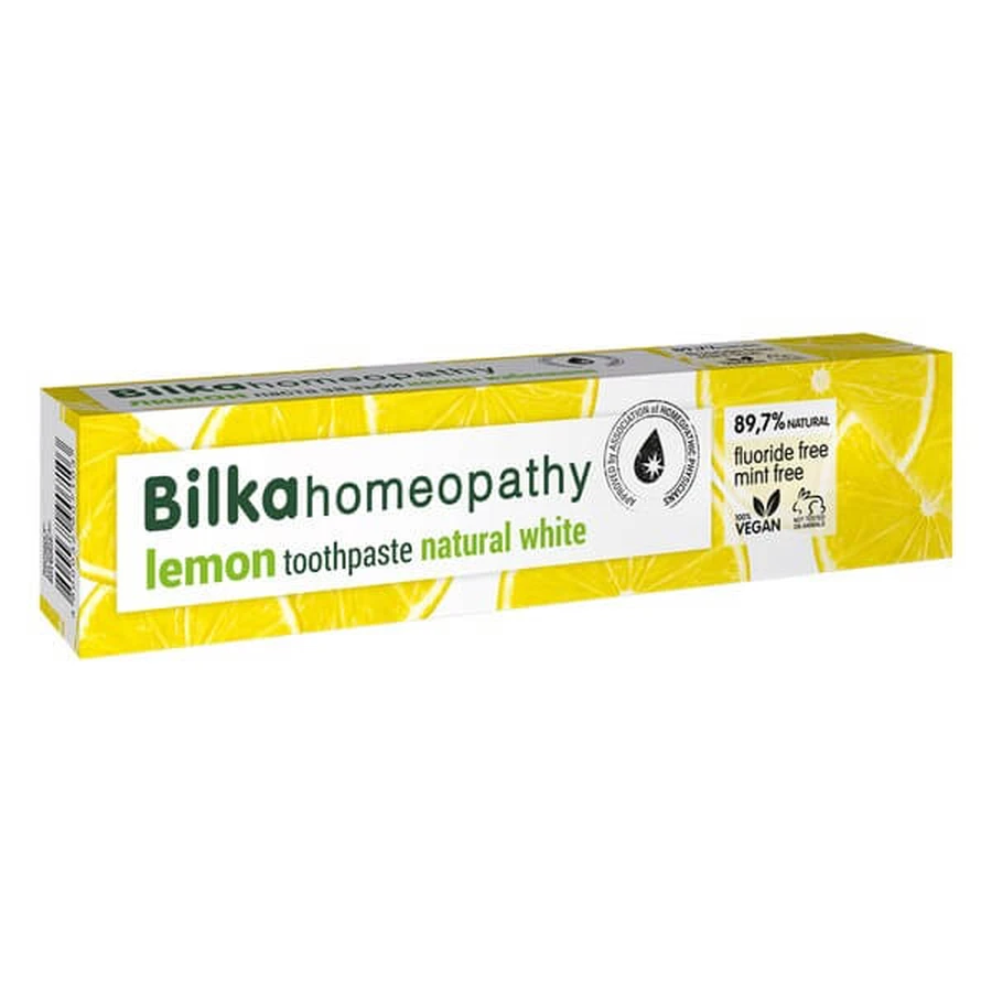 Bilka Homeopathy, toothpaste, Lemon, fluoride free, 75 ml