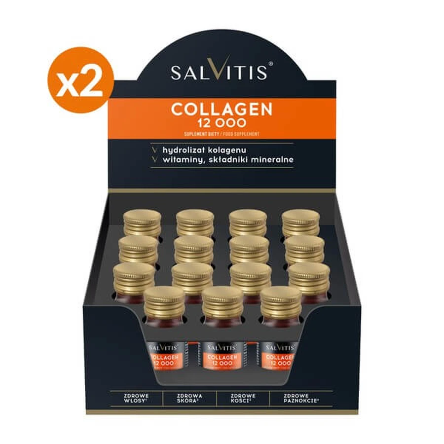 Salvitis Collageenkit, collageen om te drinken, vloeibaar, 30 ml x 30 st.