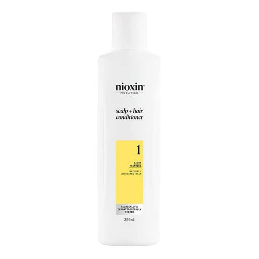 Nioxin System 1 Scalp + Hair Conditioner, acondicionador para fortalecer el cabello natural, ligeramente debilitado, 300 ml
