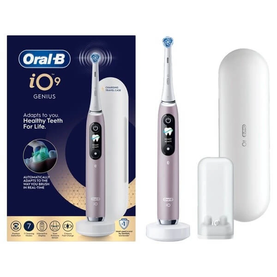 Oral-B iO 9, cepillo de dientes eléctrico, Rose Quartz, 1 ud.