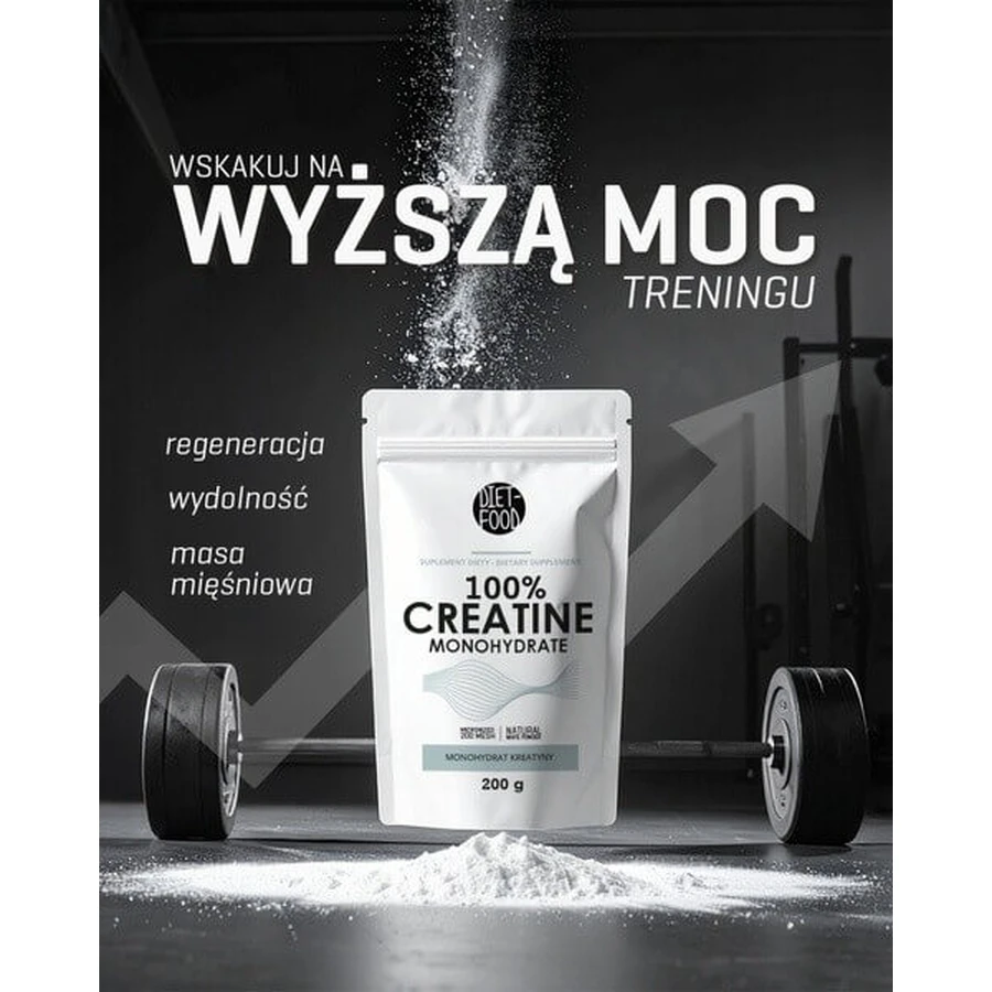 Diet-Food Créatine monohydrate, poudre, 200 g