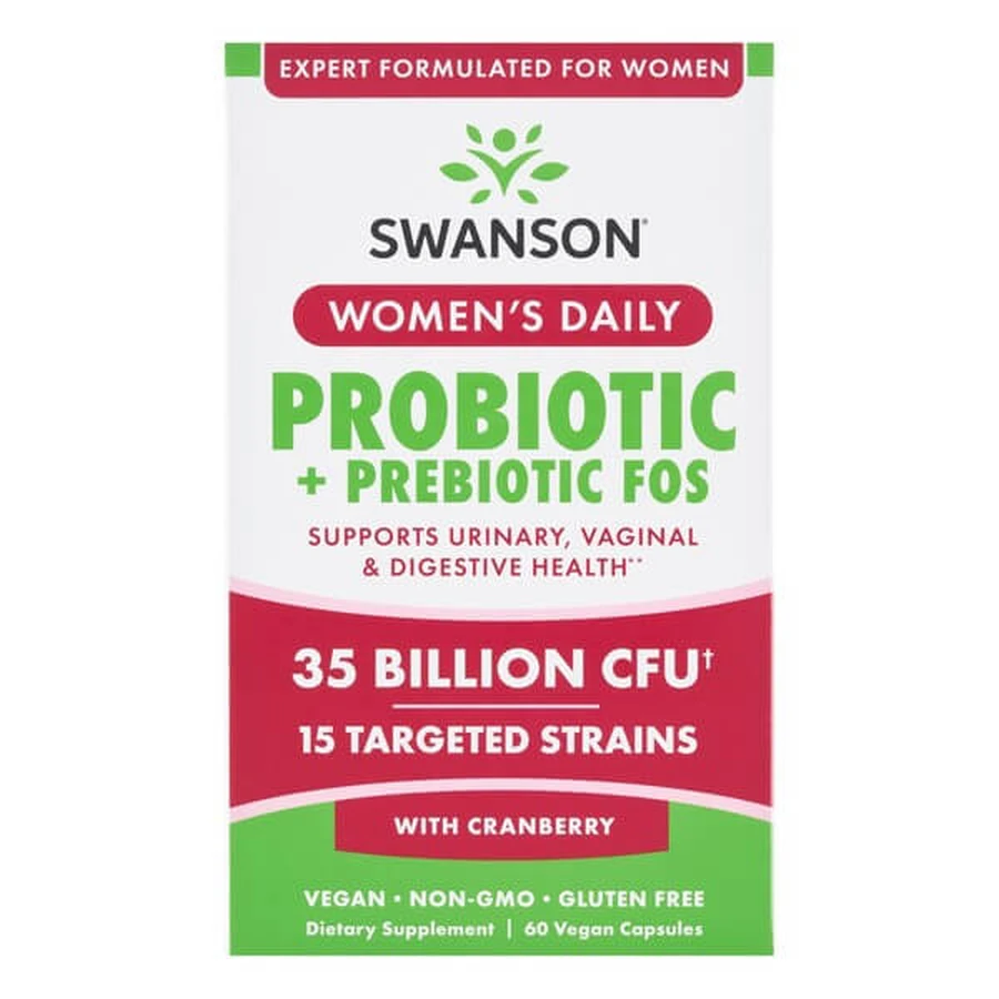 Swanson Women's Daily Probiotic+Prebiotic FOS, capsules, 60 pcs.