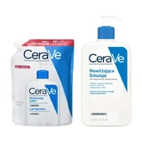 CeraVe set, emulsión hidratante para pieles normales, secas y muy secas, 473 ml + envase de recambio, 473 ml