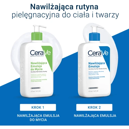 CeraVe set, hydraterende emulsie voor de normale, droge en zeer droge huid, 473 ml + navulverpakking, 473 ml