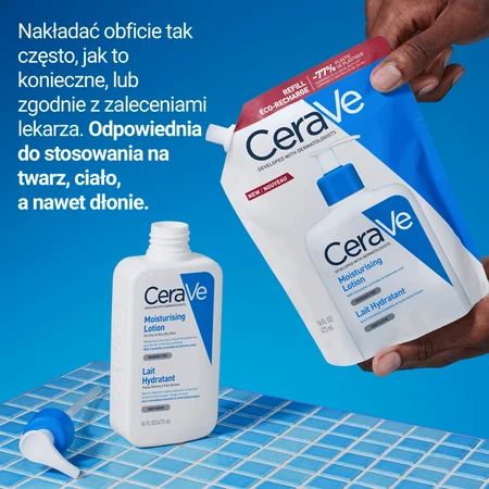 CeraVe set, hydraterende emulsie voor de normale, droge en zeer droge huid, 473 ml + navulverpakking, 473 ml