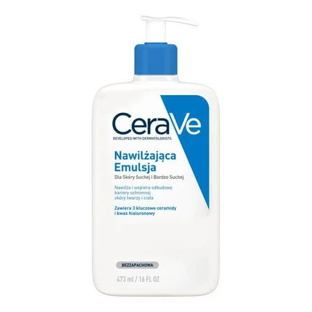 CeraVe set, hydraterende emulsie voor de normale, droge en zeer droge huid, 473 ml + navulverpakking, 473 ml