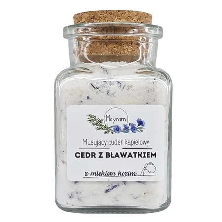 Mayram, polvo de baño efervescente, Cedro con Blavata, 130 g