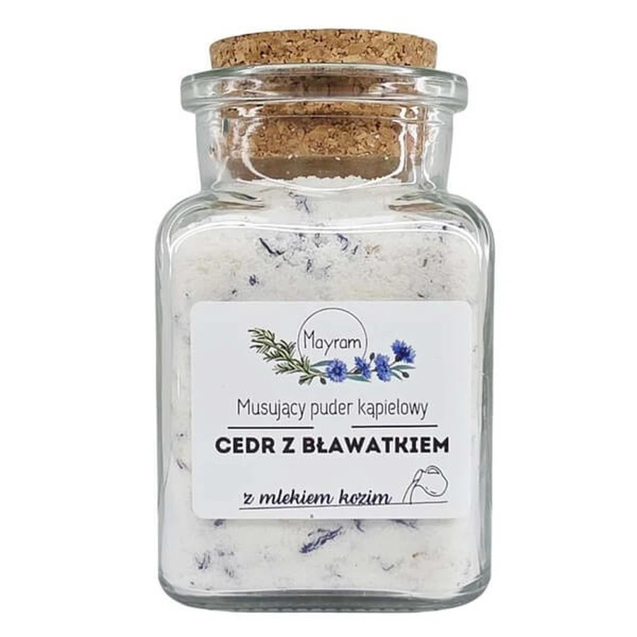 Mayram, polvo de baño efervescente, Cedro con Blavata, 130 g