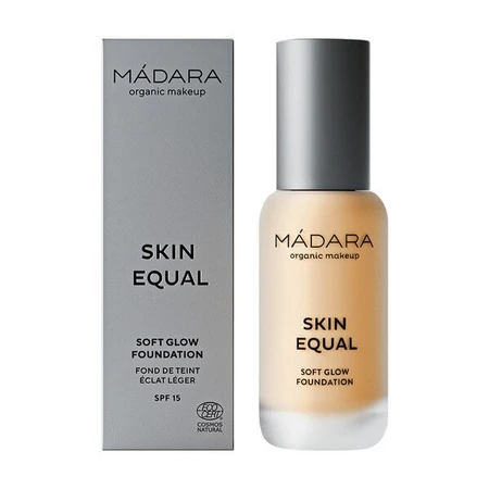 Madara Skin Equal, Soft Glow Foundation SPF15, base de maquillaje, Arena 40, 30 ml.