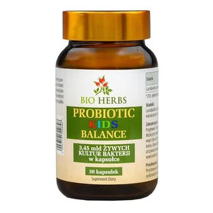 Bio Herbs Probiotic Kids Balance, gélules, 30 pcs.
