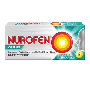 Nurofen Zatoki, 200 mg + 30 mg, filmomhulde tabletten,12 st.
