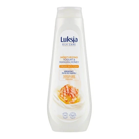 Luxja Silk Care, creamy bath lotion, moisturizing yogurt and manuka honey, 900 ml