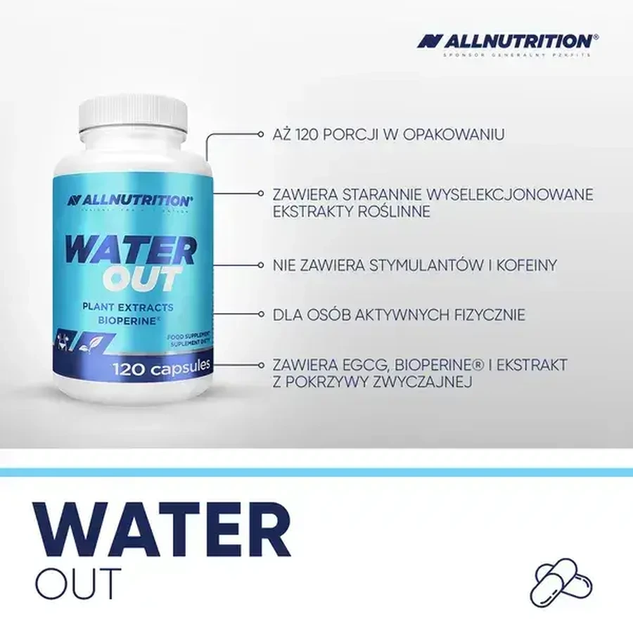 Set of 2 x Allnutrition Water Out, capsules, 120 pcs.