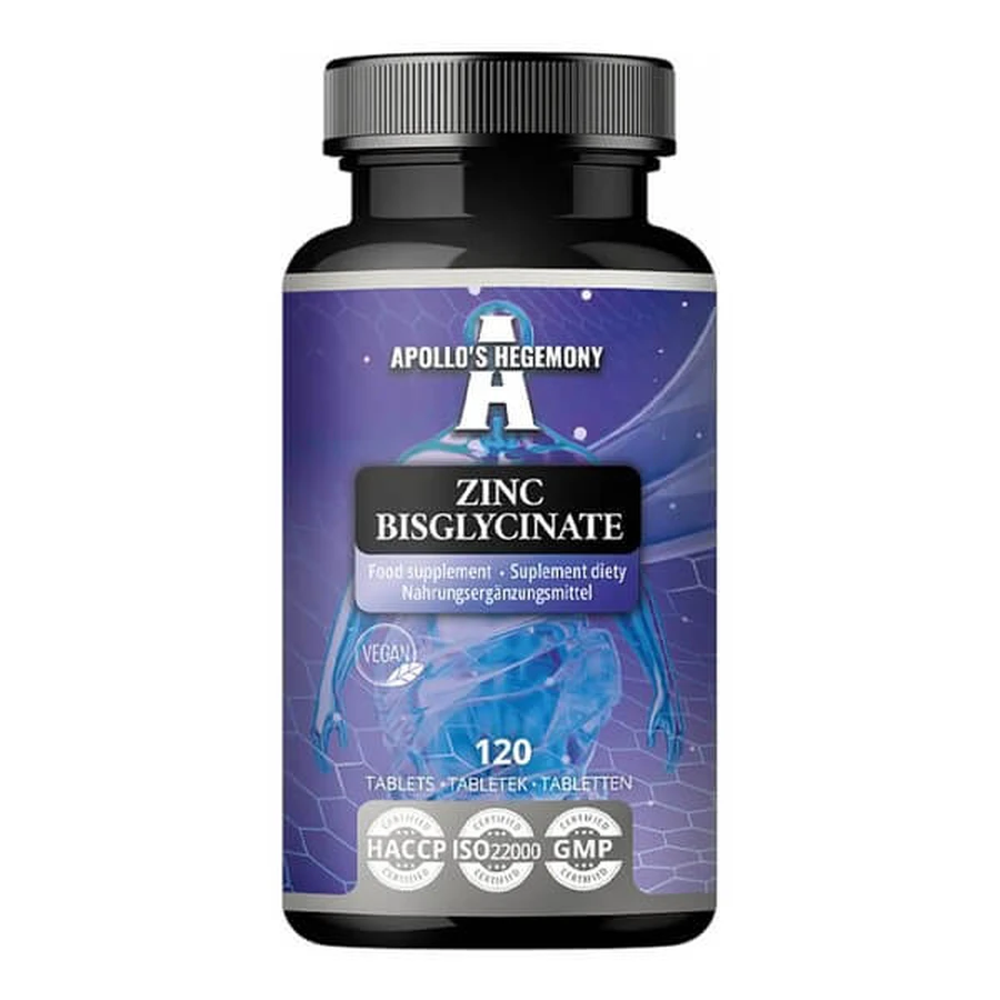 Apollo's Hegemony Zink Bisglycinaat, tabletten, 120 st.