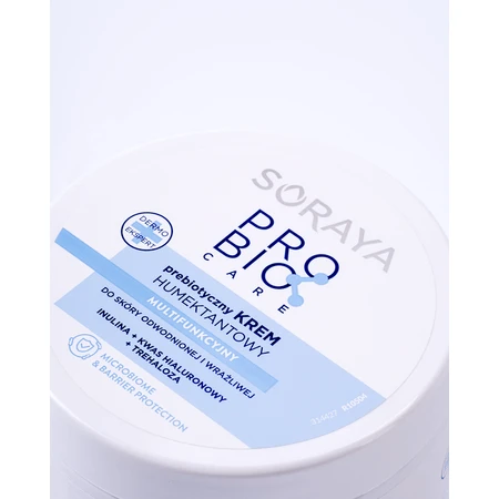 Soraya Probio Care, prebiotische vochtinbrengende crème voor de vochtarme en gevoelige huid, 200 ml