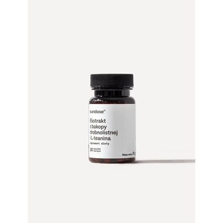 Sundose Extracto de bacopa de hoja pequeña y L-teanina, cápsulas duras, 30 uds.