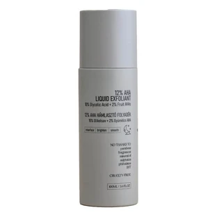 Nerds 12% AHA Exfoliante Líquido, tónico exfoliante con 10% de ácido glicólico y 2% de AHA de frutas, 100 ml