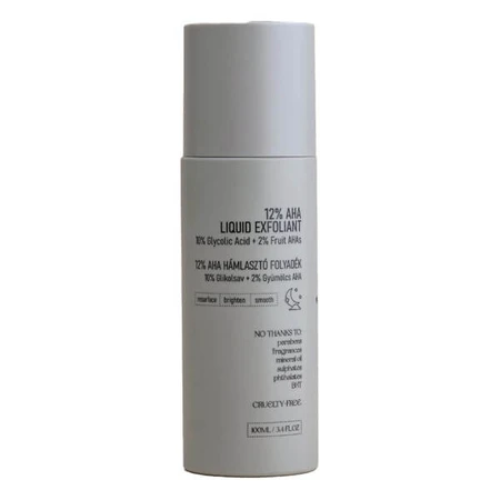 Nerds 12% AHA Exfoliante Líquido, tónico exfoliante con 10% de ácido glicólico y 2% de AHA de frutas, 100 ml