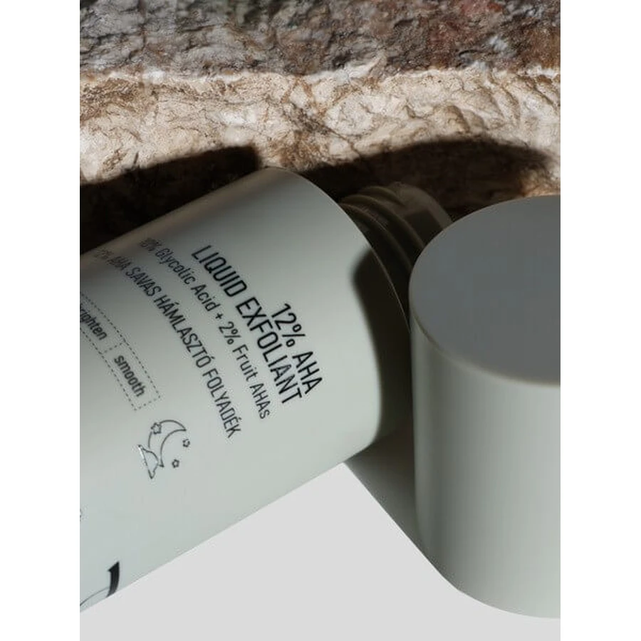 Nerds 12% AHA Exfoliante Líquido, tónico exfoliante con 10% de ácido glicólico y 2% de AHA de frutas, 100 ml