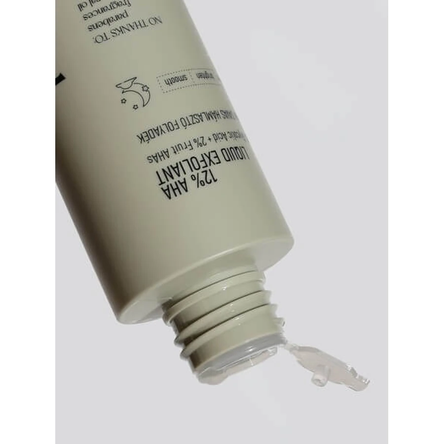 Nerds 12% AHA Exfoliante Líquido, tónico exfoliante con 10% de ácido glicólico y 2% de AHA de frutas, 100 ml