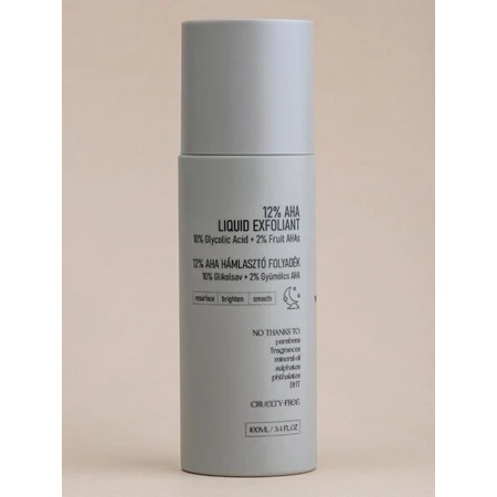 Nerds 12% AHA Exfoliante Líquido, tónico exfoliante con 10% de ácido glicólico y 2% de AHA de frutas, 100 ml