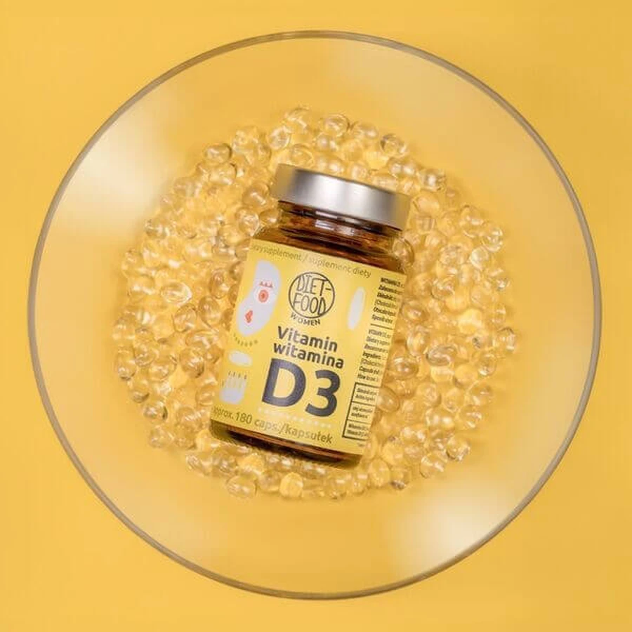 Diet-Food Women Vitamin D3, capsules, 180 pcs.