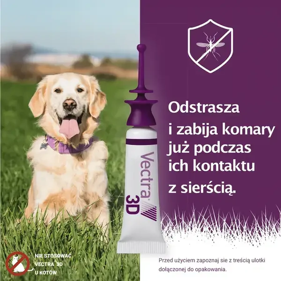 Vectra 3D Solution für Hunde 1,5 - 4 kg, Parasitenschutz, Pipetten, 3 Stück.