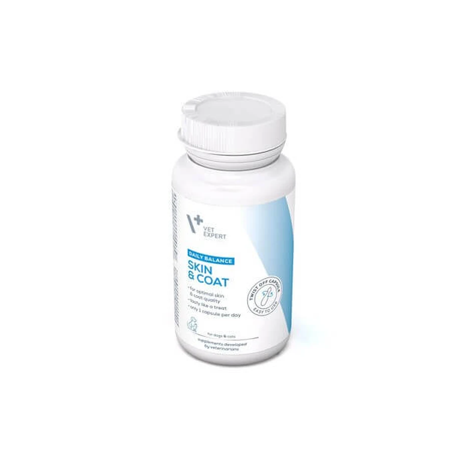 Vet Expert Skin &amp; coat, skin and coat preparation for dogs and cats, twist-off capsules, 30 pcs.