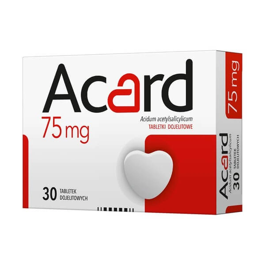 Acard, 75 mg, enterale Tabletten, 30 Stück.