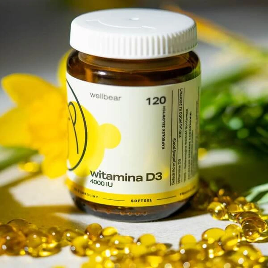 Wellbear Vitamin D3 4000 IU, capsules, 120 pcs.