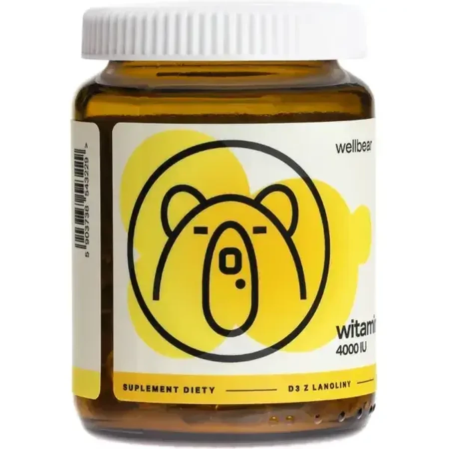 Wellbear Vitamin D3 4000 IU, capsules, 120 pcs.