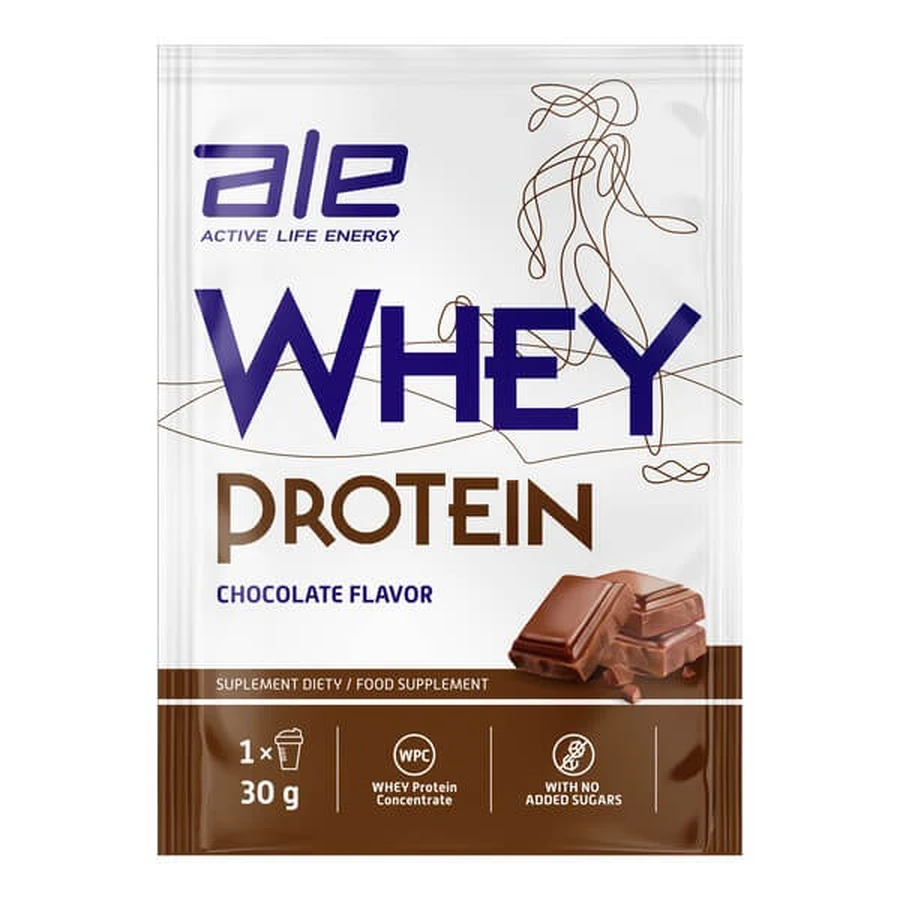 ALE Whey Protein Sabor Chocolate, en polvo, 30 g