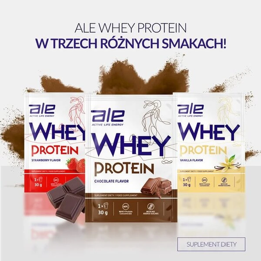 ALE Whey Protein Sabor Chocolate, en polvo, 30 g
