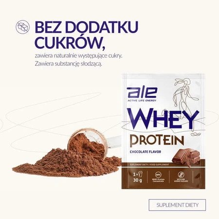 ALE Whey Protein Sabor Chocolate, en polvo, 30 g