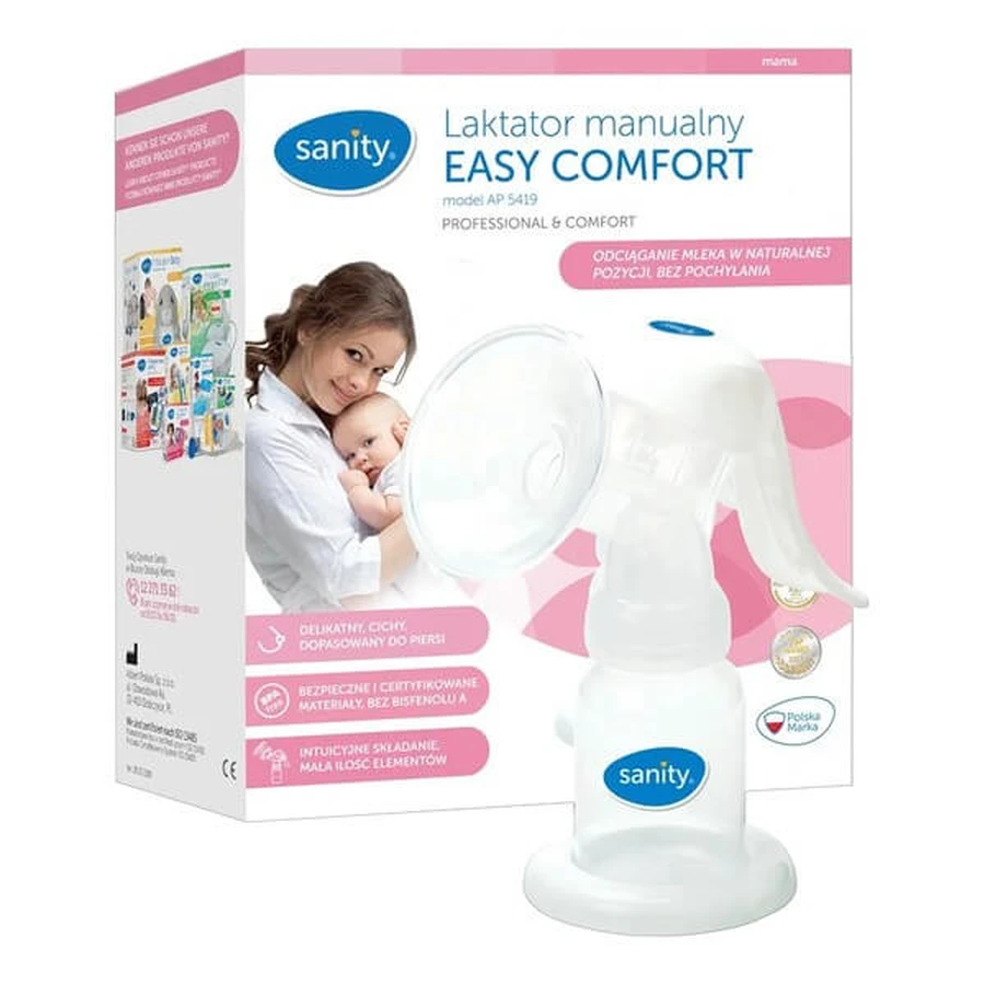Sanity Easy Comfort, extractor de leche manual (modelo AP 5419), 1 ud.