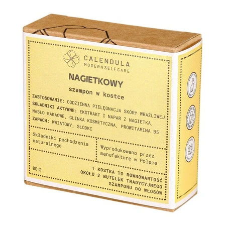 Calendula Modern Self Care, cube shampoo, Calendula, 80 g